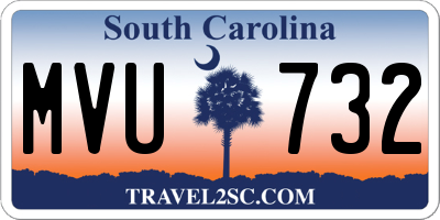 SC license plate MVU732