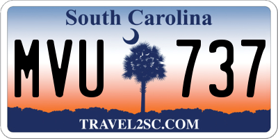 SC license plate MVU737