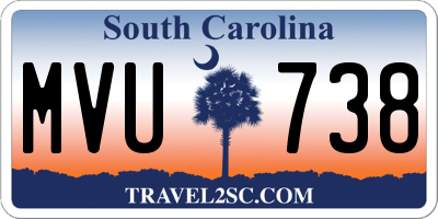 SC license plate MVU738