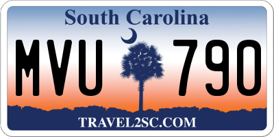 SC license plate MVU790
