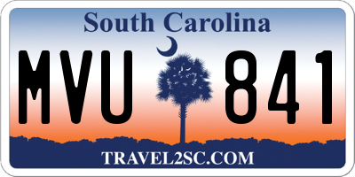 SC license plate MVU841