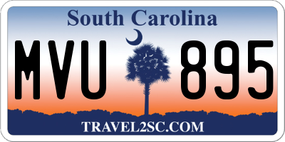 SC license plate MVU895