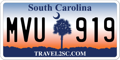 SC license plate MVU919