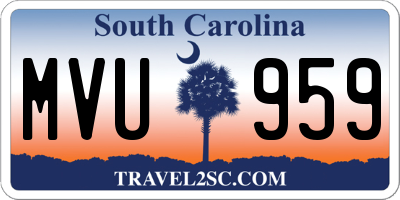 SC license plate MVU959