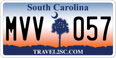 SC license plate MVV057