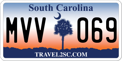 SC license plate MVV069