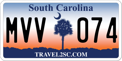 SC license plate MVV074