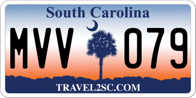 SC license plate MVV079