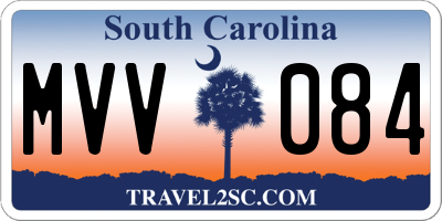 SC license plate MVV084