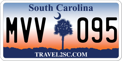 SC license plate MVV095
