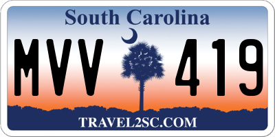 SC license plate MVV419