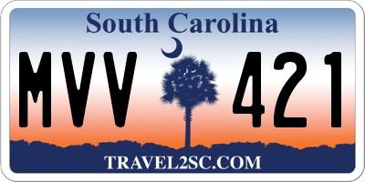 SC license plate MVV421