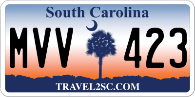 SC license plate MVV423