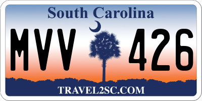 SC license plate MVV426