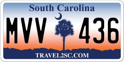 SC license plate MVV436