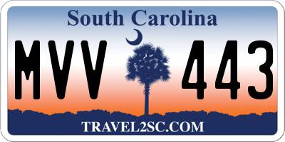 SC license plate MVV443