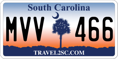 SC license plate MVV466
