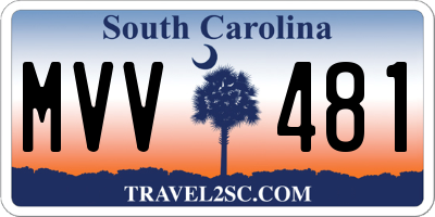 SC license plate MVV481
