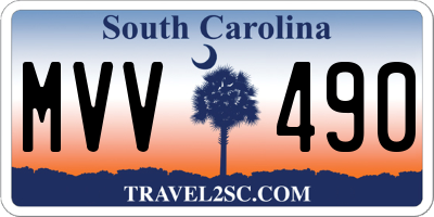 SC license plate MVV490