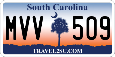 SC license plate MVV509