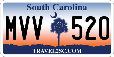 SC license plate MVV520