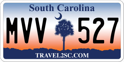 SC license plate MVV527