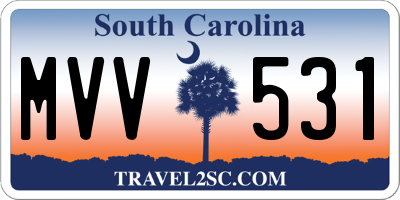 SC license plate MVV531