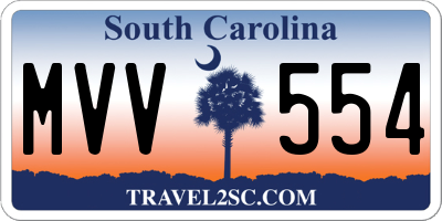 SC license plate MVV554