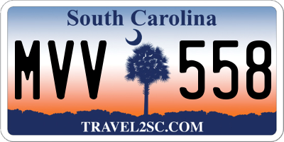 SC license plate MVV558