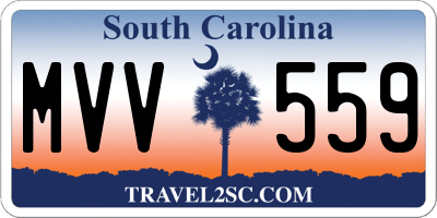 SC license plate MVV559