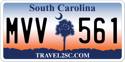 SC license plate MVV561