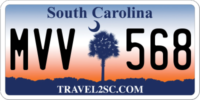 SC license plate MVV568