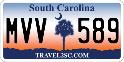 SC license plate MVV589