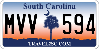SC license plate MVV594