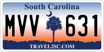 SC license plate MVV631