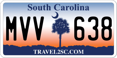 SC license plate MVV638