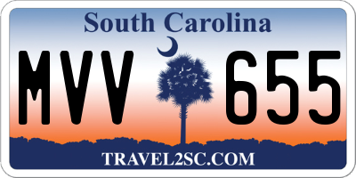 SC license plate MVV655