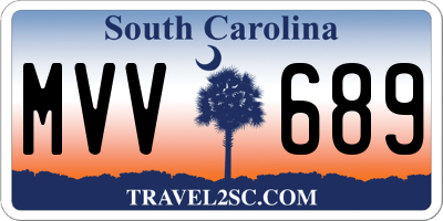 SC license plate MVV689