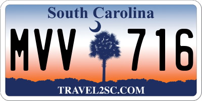 SC license plate MVV716