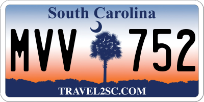 SC license plate MVV752