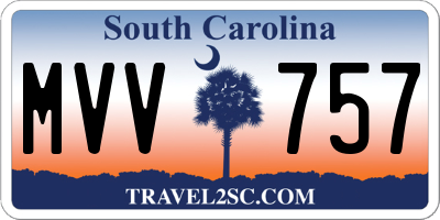 SC license plate MVV757