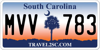 SC license plate MVV783