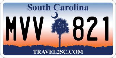 SC license plate MVV821