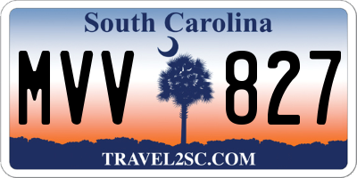 SC license plate MVV827