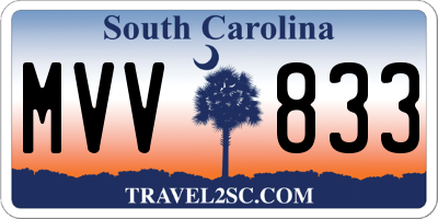 SC license plate MVV833