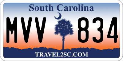 SC license plate MVV834