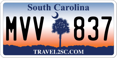 SC license plate MVV837