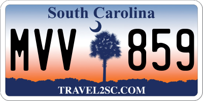 SC license plate MVV859