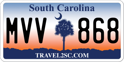 SC license plate MVV868