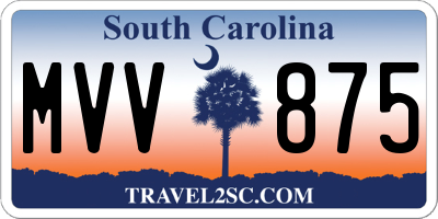 SC license plate MVV875